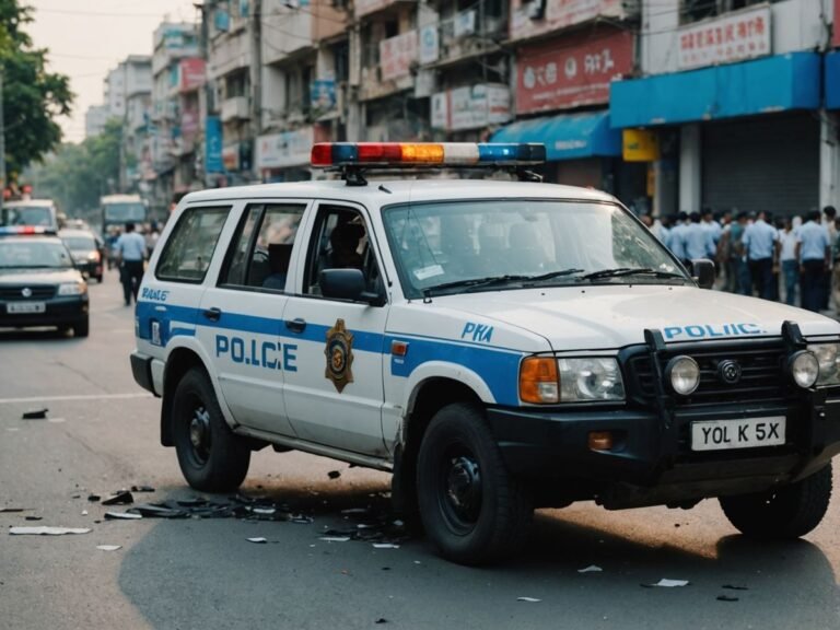 Damaged police vehicle by Kanwariyas, officers suspended