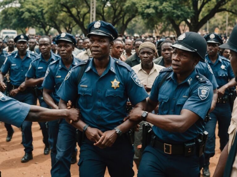 Police detaining activists in Zimbabwean protest