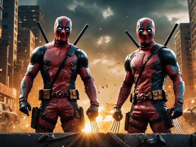 Deadpool and Wolverine movie poster with title and release date.