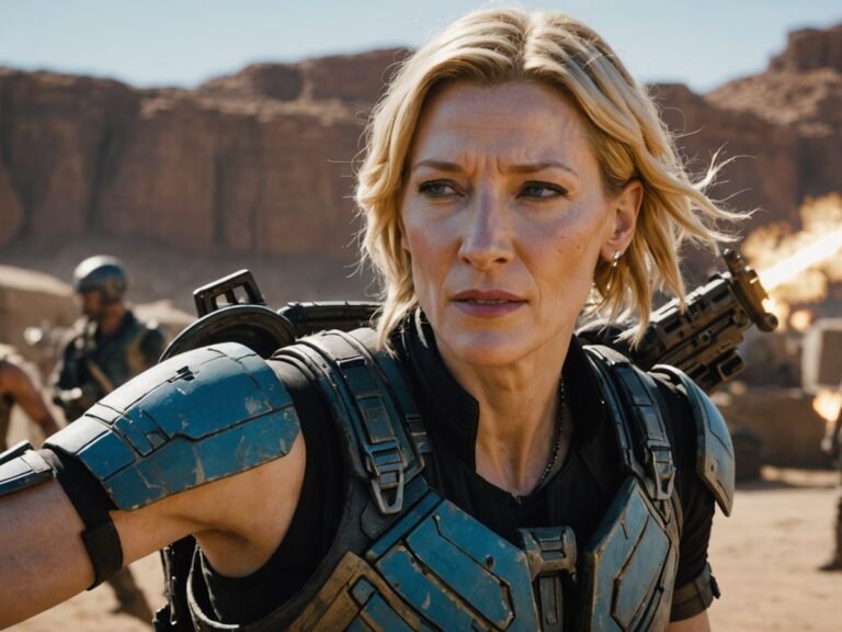 Cate Blanchett in 'Borderlands' movie adaptation scene.